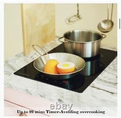 12 inch Electric Ceramic Cooktop 2 Rings Radiant Stove Countertop Burners Smo