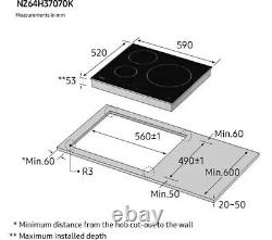 39 Samsung NZ64H37070K Built-In 4 Zone Induction Hob Black Glass