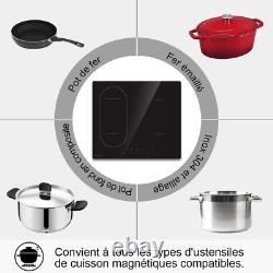 4 Zone Induction Hob, Electric Cooker 59Cm, 7000W Built-In Cooktop with Bridge Z