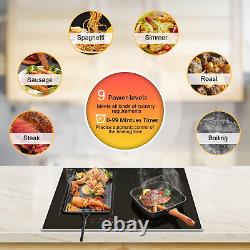 4 Zone Induction Hob, Electric Hob 59Cm, 7200W Built-In Cooktop with Flexible Zo