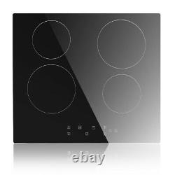 59cm Ceramic Hob Cookology, Black, 4 Zone, Built-in worktop, Touch Controls, Electric