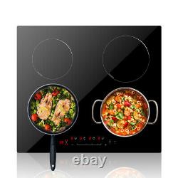 59cm Induction Hob 4 Zone Built-in Cooktop, Touch Control, Child Safety Lock Timer