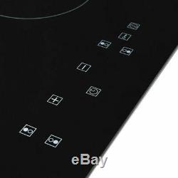 6000W Touch Control 4 Zone Electric Ceramic Cooktop Glass Hob Cooker Kitchen