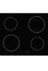 60cm 4 Zone Built-in Touch Control Induction Hob In Black