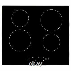 60cm Black 4 Zone Frameless Control Electric Ceramic Hob Built-in Worktop&Touch