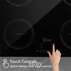 60cm Electric Ceramic Hob Black Built-in worktop & Touch Controls Kitchen Cooker