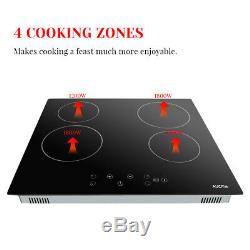 60cm Electric Ceramic Hob Cookology AUCMA, Black, Built-in, Touch Controls Hob