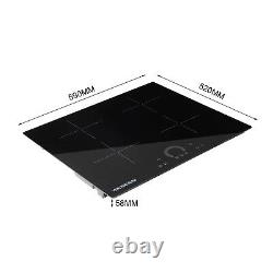 60cm Glass Electric Ceramic Hob 4 Zone Built-in Touch Control withTimer Child Lock