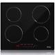 60cm Induction Hob Iseasy, Black, Built-in, Electric, Touch Control, 4 Zone 6000w