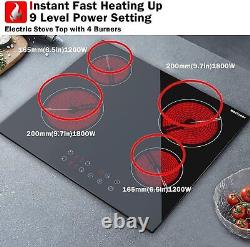 60cm Induction Hob Karinear, Ceramic, Black, Built-in, Electric, Touch Controls