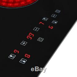 60cm Touch Control 4 Cooking Zone Electric Ceramic Hob Black 9 Levels of Heat