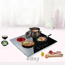 60cm Touch Control 4 Cooking Zone Electric Ceramic Hob Black 9 Levels of Heat