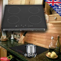 7600W 4 Zones Induction Hob Cooker Touch Control 13/32 AMP Plug Fitted Eco Boost