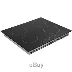 7600W 4 Zones Induction Hob Cooker Touch Control 13/32 AMP Plug Fitted Eco Boost