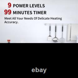 77cm Black 5 Zone Frameless Built-in Touch-Control Timer Electric Ceramic Hob