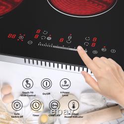 77cm Electric Ceramic Hob 5 Zone Cooktop Built-in Worktop Touch Control Timer UK