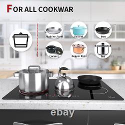 77cm Electric Ceramic Stove Hob 5 Zone Cooktop Built-in Touch Control Timer UK