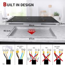 90 cm Induction Hob 5 Zones, Built-in, Worktop & Touch Control, Electric, Child Lock