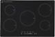 90cm Black Touch Control 5 Zone Induction Hob With Child Lock