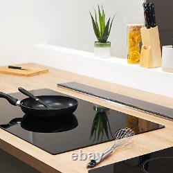 90Cm Black Touch Control 5 Zone Induction Hob with Child Lock