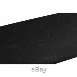 90cm 5 Zone Frameless Touch Control Electric Black Glass Ceramic Hob 8600W