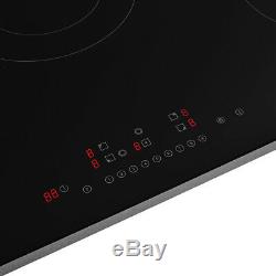90cm 5 Zone Frameless Touch Control Electric Ceramic Hob in Black M4Q5H