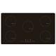 90cm 5 Zone Induction Hob Built-in Satin Glass Cooker Touch Control In Black