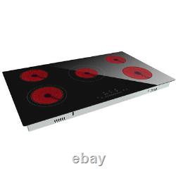 90cm Ceramic Hob Cookology, DTL-8600W, Black, Built-in, Electric, Touch Controls UK