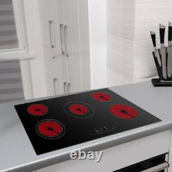 90cm Ceramic Hob IsEasy 5 zones, Black, Built-in, Electric, Touch Controls, UK