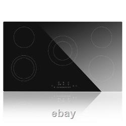 90cm Electric Ceramic Hob 5 Zone Touch Control Satin Glass black DTL-8600W