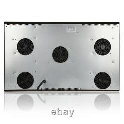 90cm Induction Hob Cookology, Black, Built-in, Electric, Touch Controls, five Zones