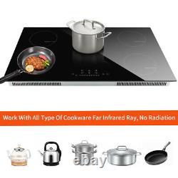 90cm Induction Hob Cookology, Black, Built-in, Electric, Touch Controls, five Zones