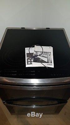 AEG 49176V-MN 60cm Touch Control Electric Double Oven with Ceramic Hob, Silver