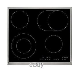 AEG HK634060XB Built-in 60cm Electric Ceramic Touch Control Stainless Trim Hob