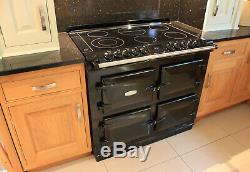 AGA S-Series Six-Four Range Cooker with Ceramic Hob in Black