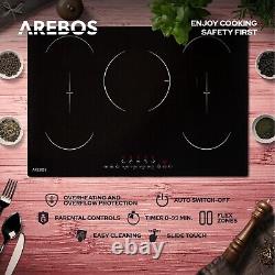 AREBOS induction hob Glass ceramic hob Cooking plates Self-sufficient 9800 W