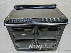 Aga Six Four All Electric Ceramic Hob Range Cooker In Black A560