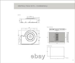 Airforce Aspira Centrale B2 Octa 78cm 4 Zone Induction Hob with Downdraft