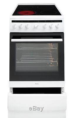 Amica 508CE2MSW Free Standing 50cm 4 Hob Single Electric Cooker White Argos