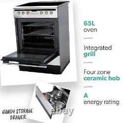 Amica 608CE2TAXX 60cm Single Fan Oven Electric Cooker with Ceramic Hob Stainle