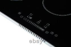 Arebos glass ceramic hob with 5 hot plates and Sensor Touch 5 zone hob