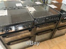 BEKO 60cm Black Electric Ceramic Hob Double oven Cooker BDVC664K Refurbished