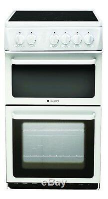 BRAND NEW Hotpoint HAE51PS 50cm Twin Cavity Electric Cooker & 4 Zone Ceramic Hob