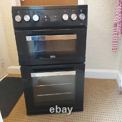 Beko 50cm Double Oven Ceramic Hob, Electric Cooker Black. CHDO50CK. RRP. £350