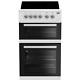 Beko 50cm Double Oven Electric Cooker With Ceramic Hob White