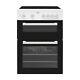Beko 60cm Double Cavity Electric Cooker With Ceramic Hob White