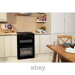 Beko 60cm Double Oven Electric Cooker with Ceramic Hob Black