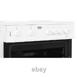Beko 60cm Double Oven Electric Cooker with Ceramic Hob White