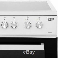 Beko ADC5422AW Free Standing A Electric Cooker with Ceramic Hob 50cm White