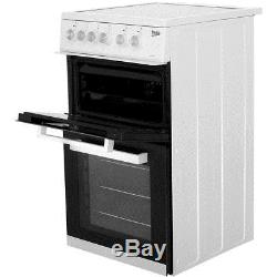 Beko ADC5422AW Free Standing Electric Cooker with Ceramic Hob 50cm White New